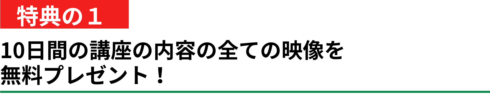 特典のその1の映像教材について