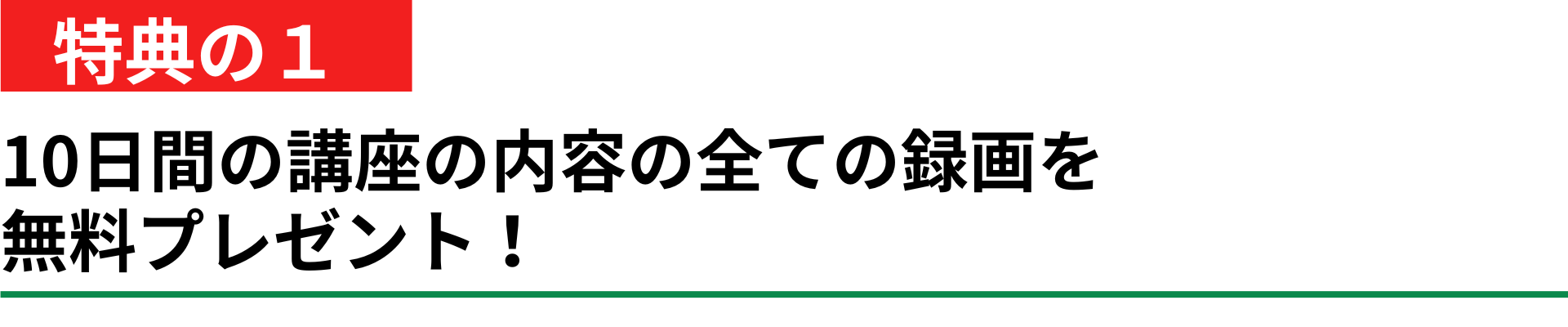 特典のその1の映像教材について